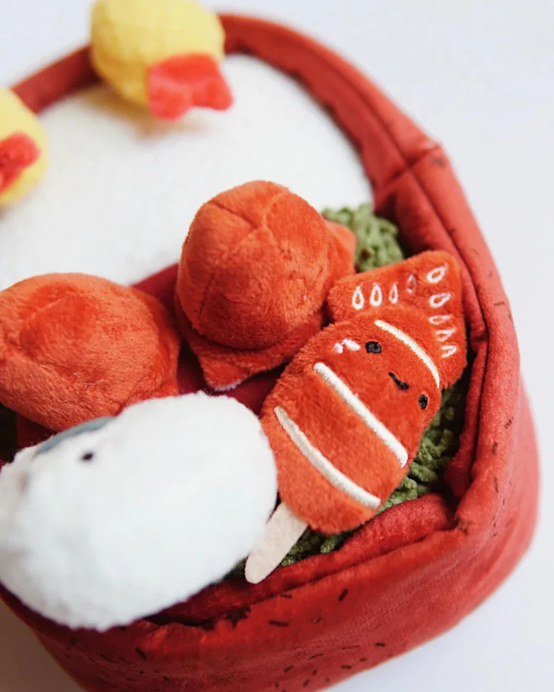 Benny Bento Box Squeaky Seven-Piece Plush Dog Toy <br> (Made in the USA) - Image 3