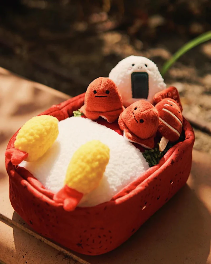 Benny Bento Box Squeaky Seven-Piece Plush Dog Toy <br> (Made in the USA) - Image 5