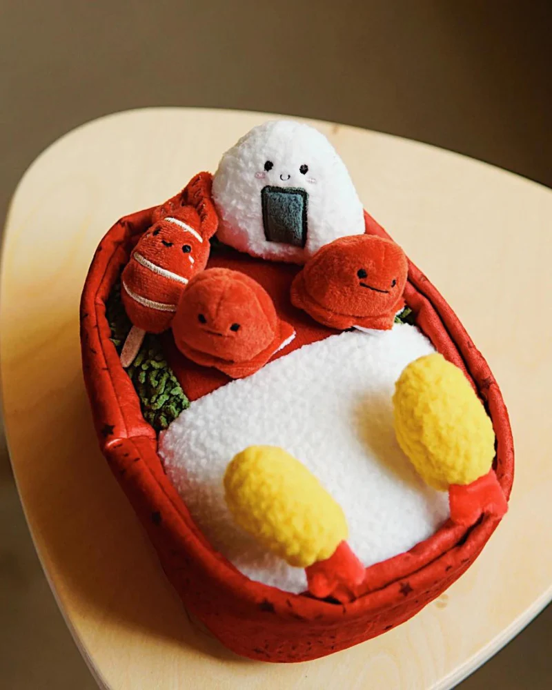 Benny Bento Box Squeaky Seven-Piece Plush Dog Toy <br> (Made in the USA) - Image 6
