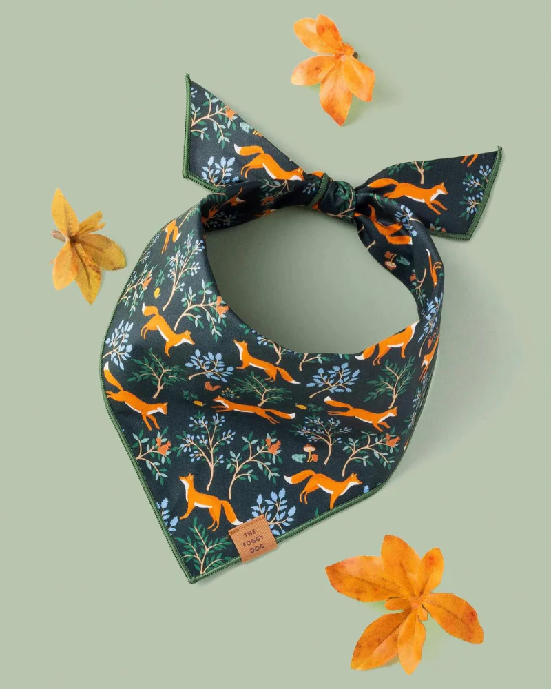 Woodland Fox Dog Bandana (Made in the USA) - Image 2