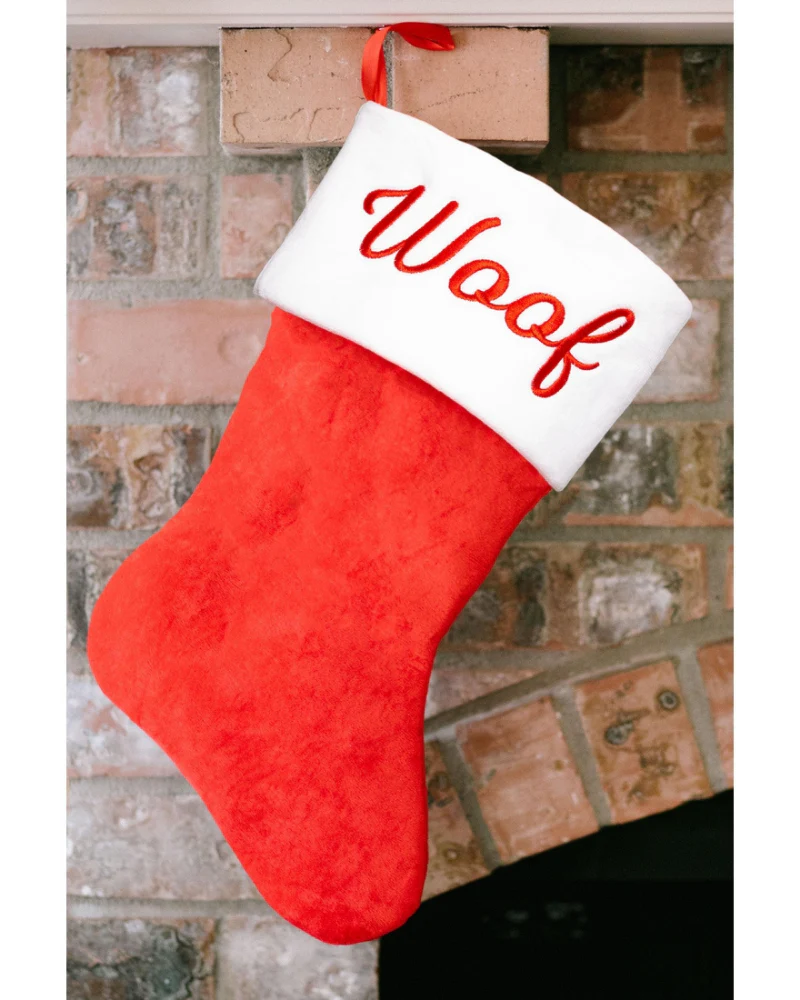 WOOF Christmas Dog Stocking - Image 3