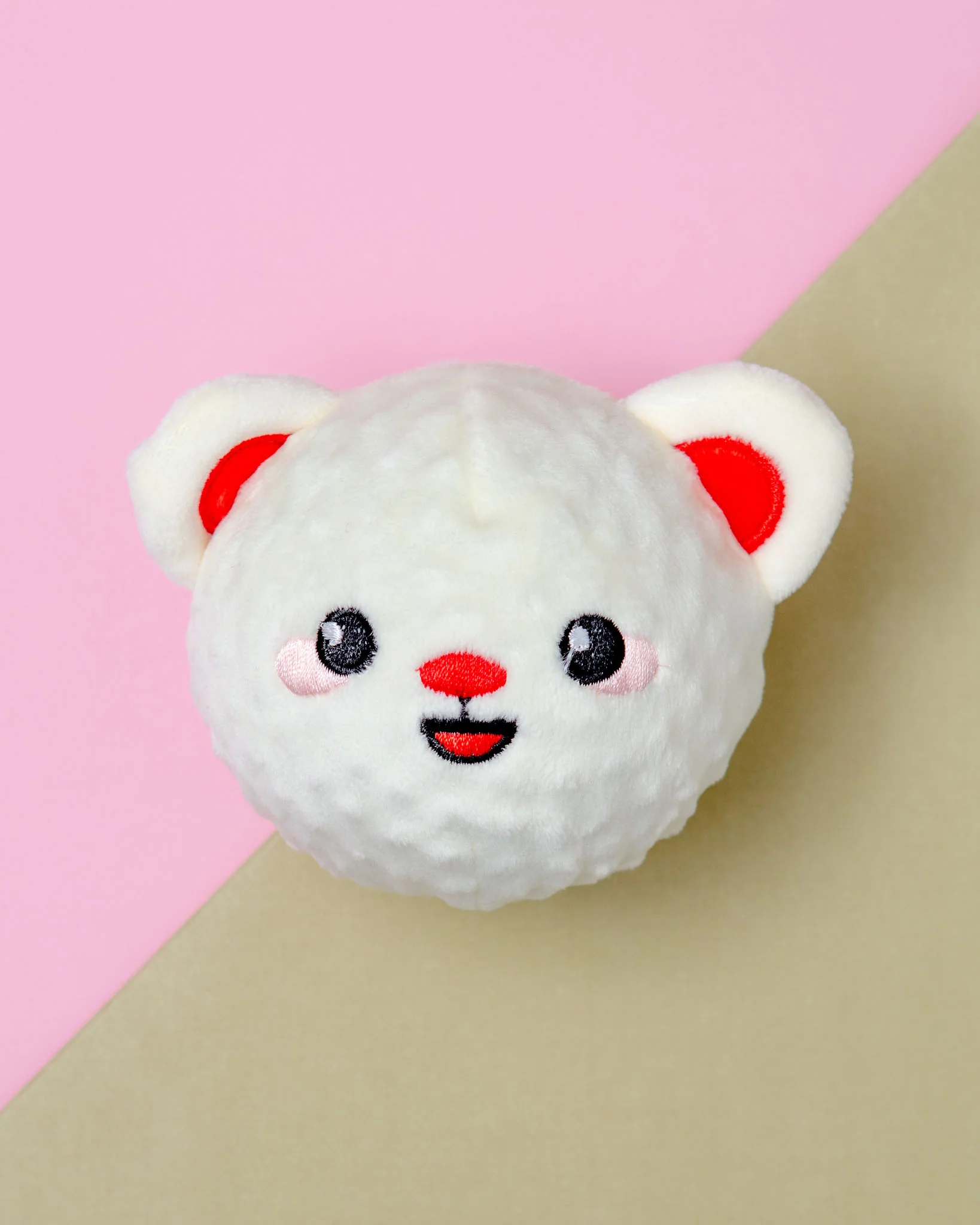 Woof Love Bear Squeaker Ball Dog Toy