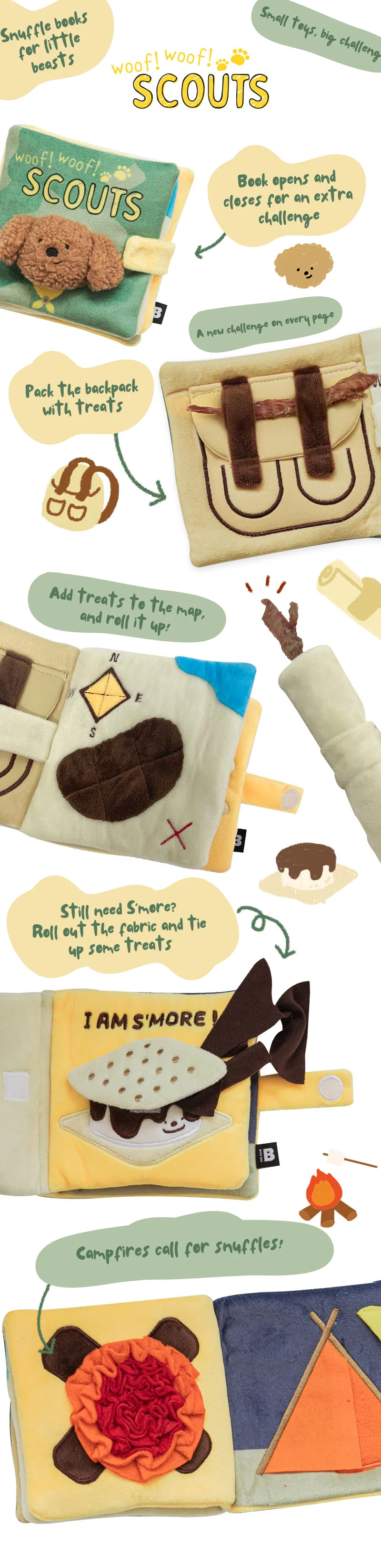 Woof Scouts Nosework Dog Book Plush Toy - Image 5
