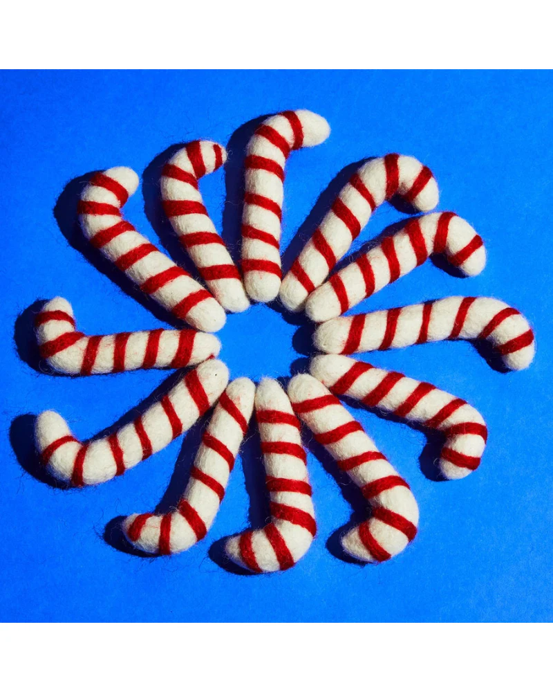 Wool Candy Cane Cat Toy - Image 2