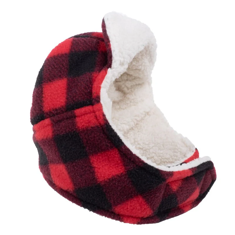 Flannel & Fleece Aviator Dog Hat in Buffalo Plaid (CLEARANCE) - Image 4