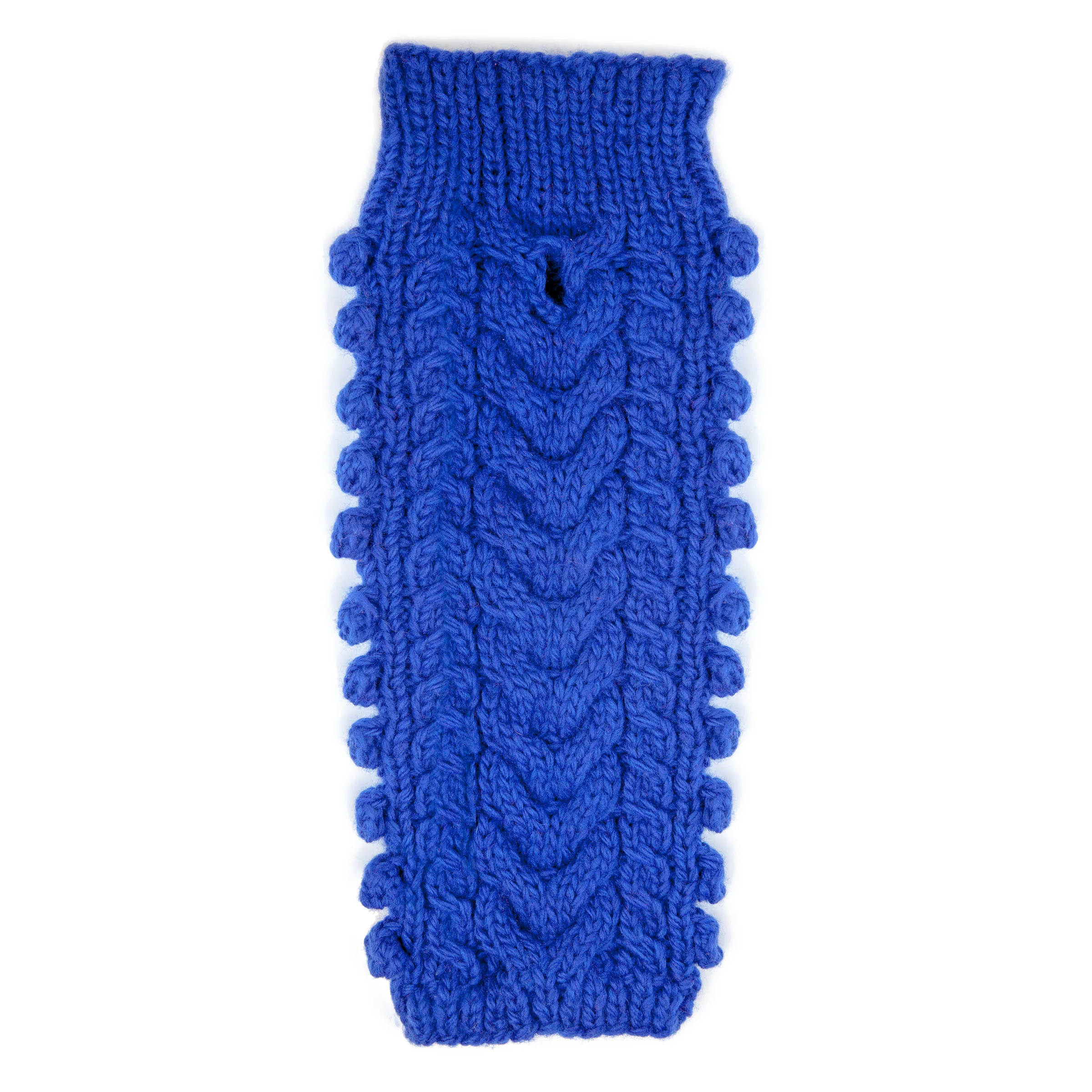 WORTHY DOG | Hand Knit Turtleneck Sweater in Blue - Image 3
