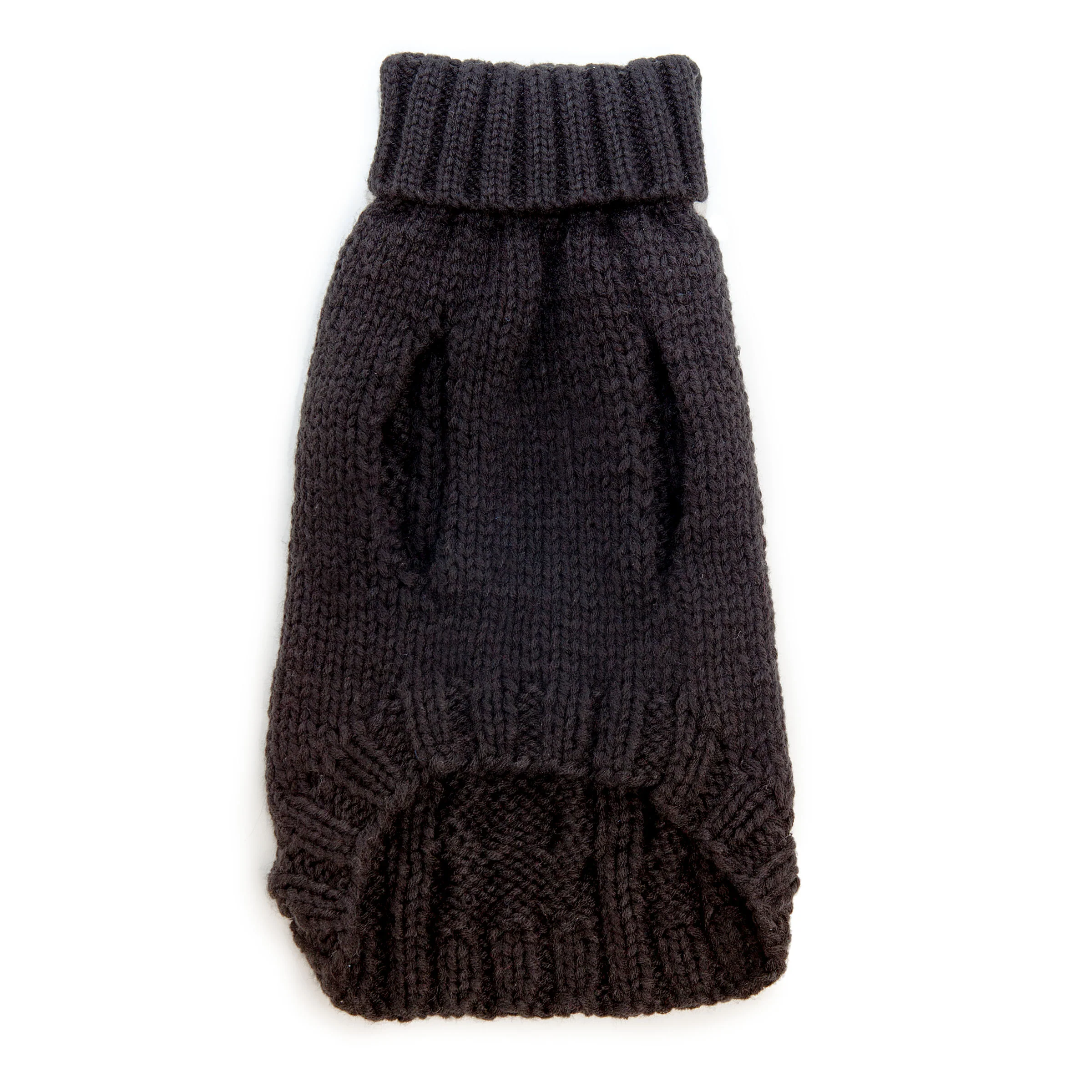Hand Knit Turtleneck Sweater in Black (FINAL SALE)(Dog & Co. Exclusive) - Image 4
