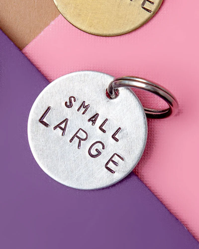 Custom-Stamped Round Pet Name Tag in Copper, Brass, or Aluminum (Custom/Drop-Ship) - Image 9