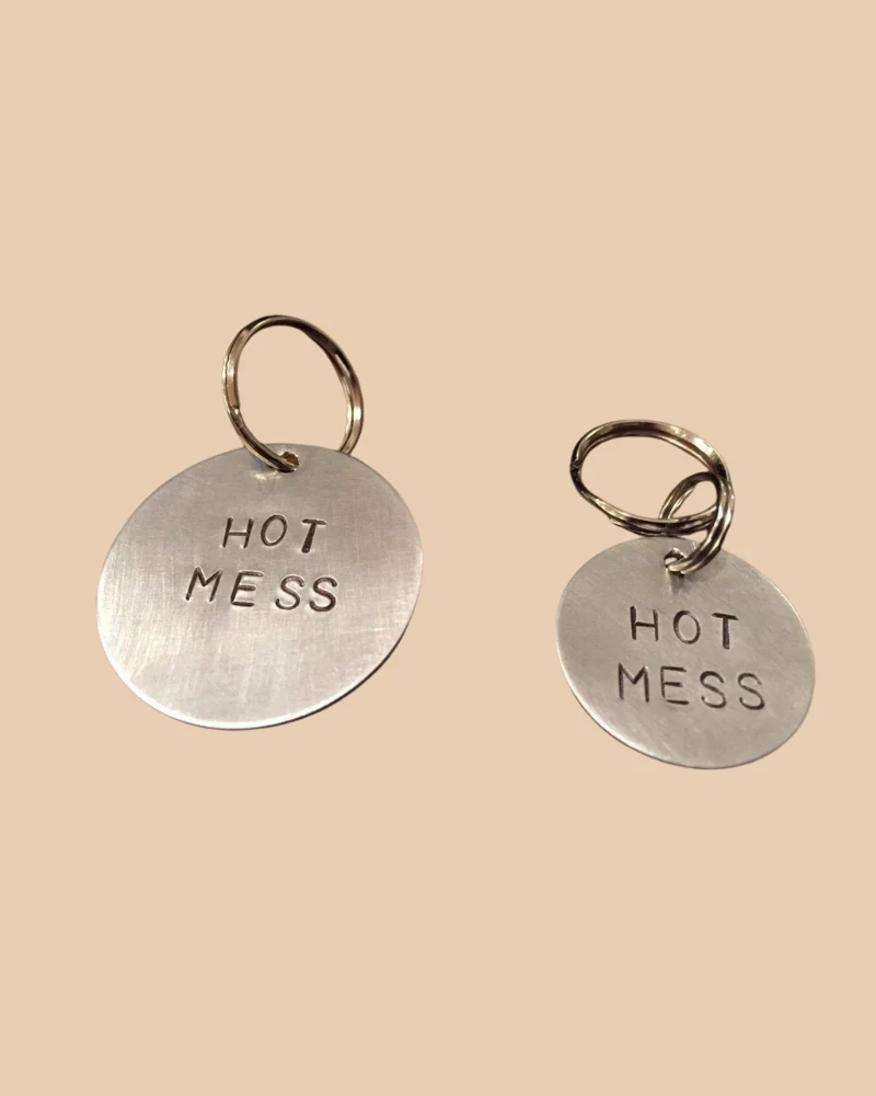 Hot Mess Round ID Tag (Custom/Drop-Ship) (Made in the USA) - Image 2