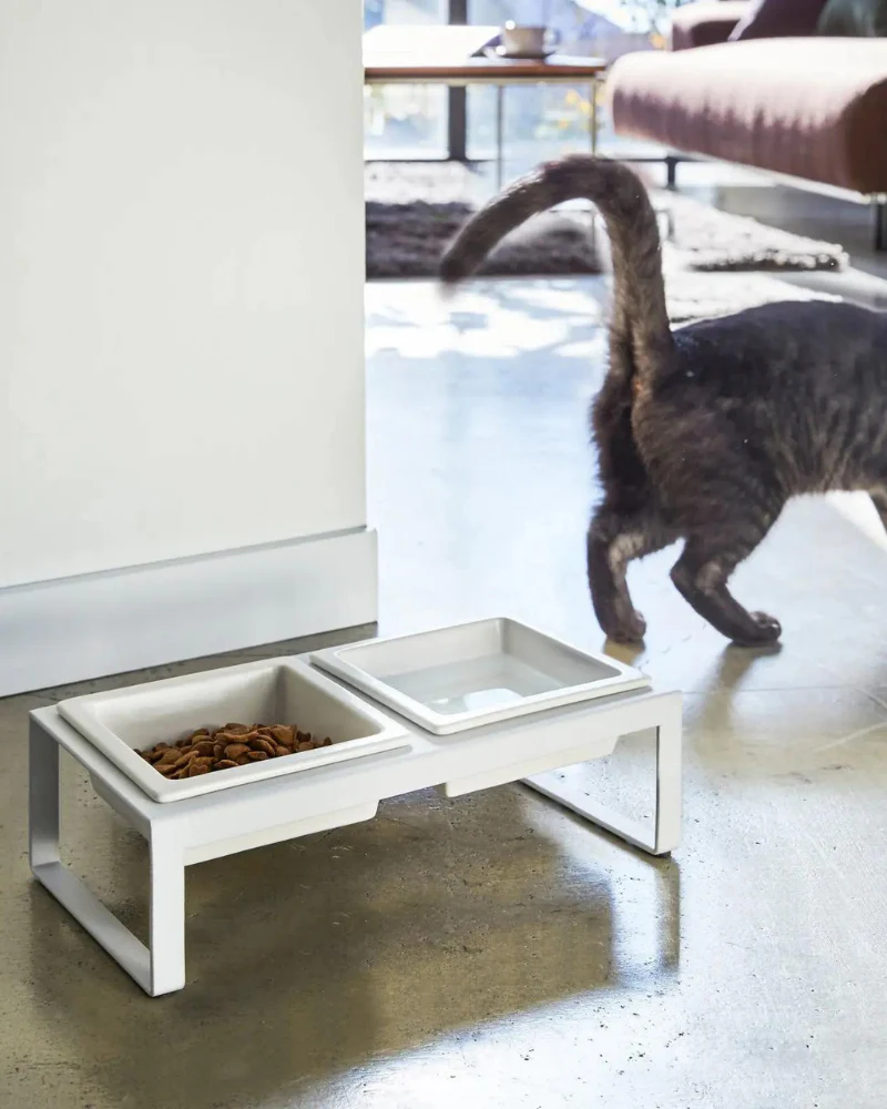 Tower Pet Food Bowl in White - Image 4