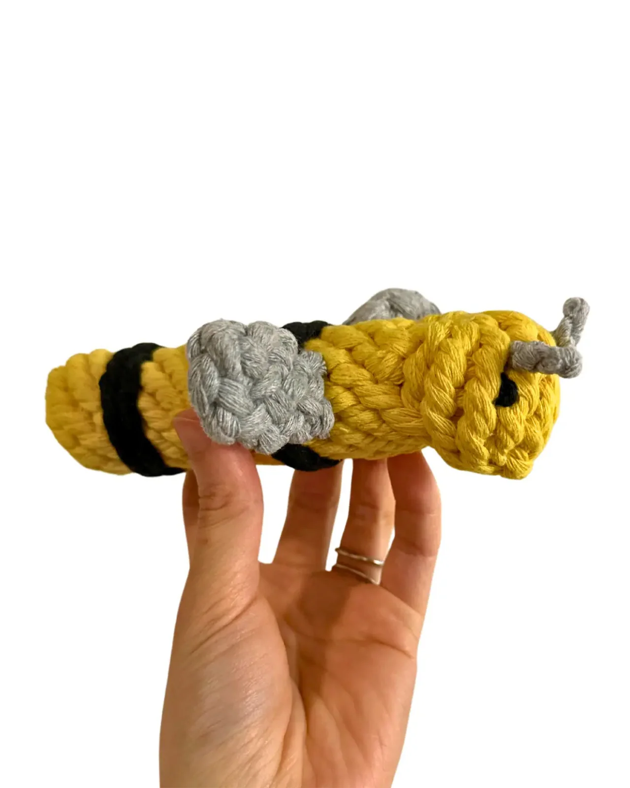 Handmade Bee Sustainable Dog Rope Toy - Image 2