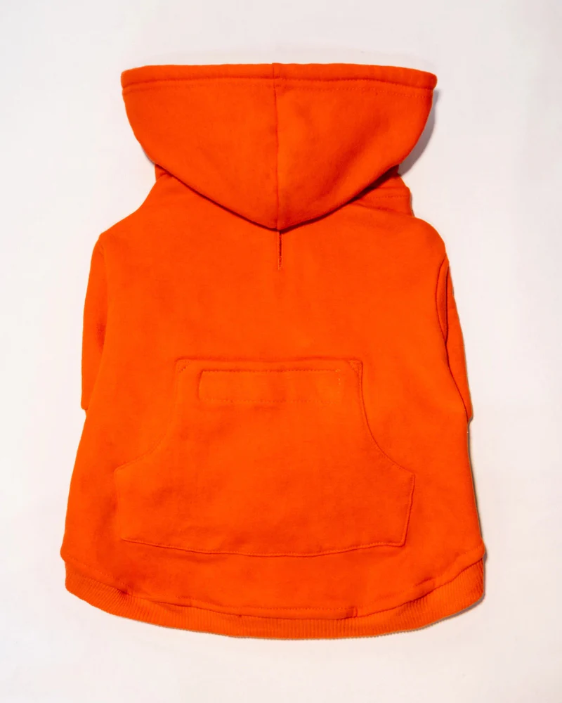 Zip-Up Dog Hoodie in Orange - Image 3