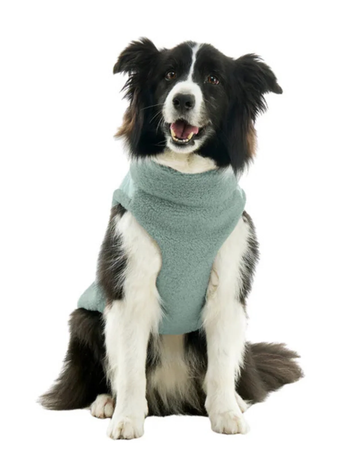 Zip Up Sherpa Dog Harness Vest in Green (FINAL SALE) - Image 3