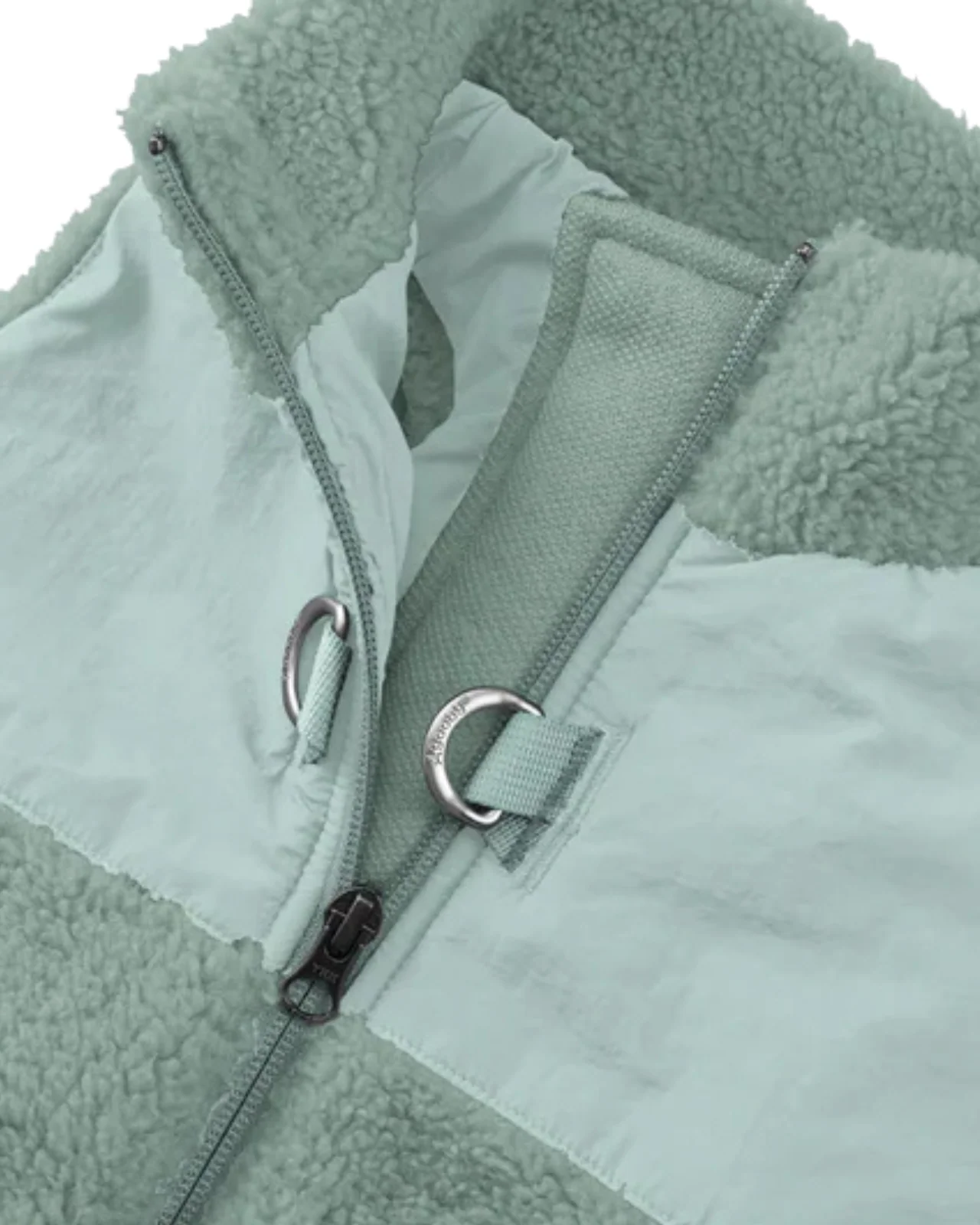 Zip Up Sherpa Dog Harness Vest in Green (FINAL SALE) - Image 4