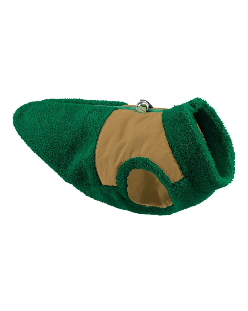 Zip-Up Sherpa Harness Vest in Forest Green - Image 10