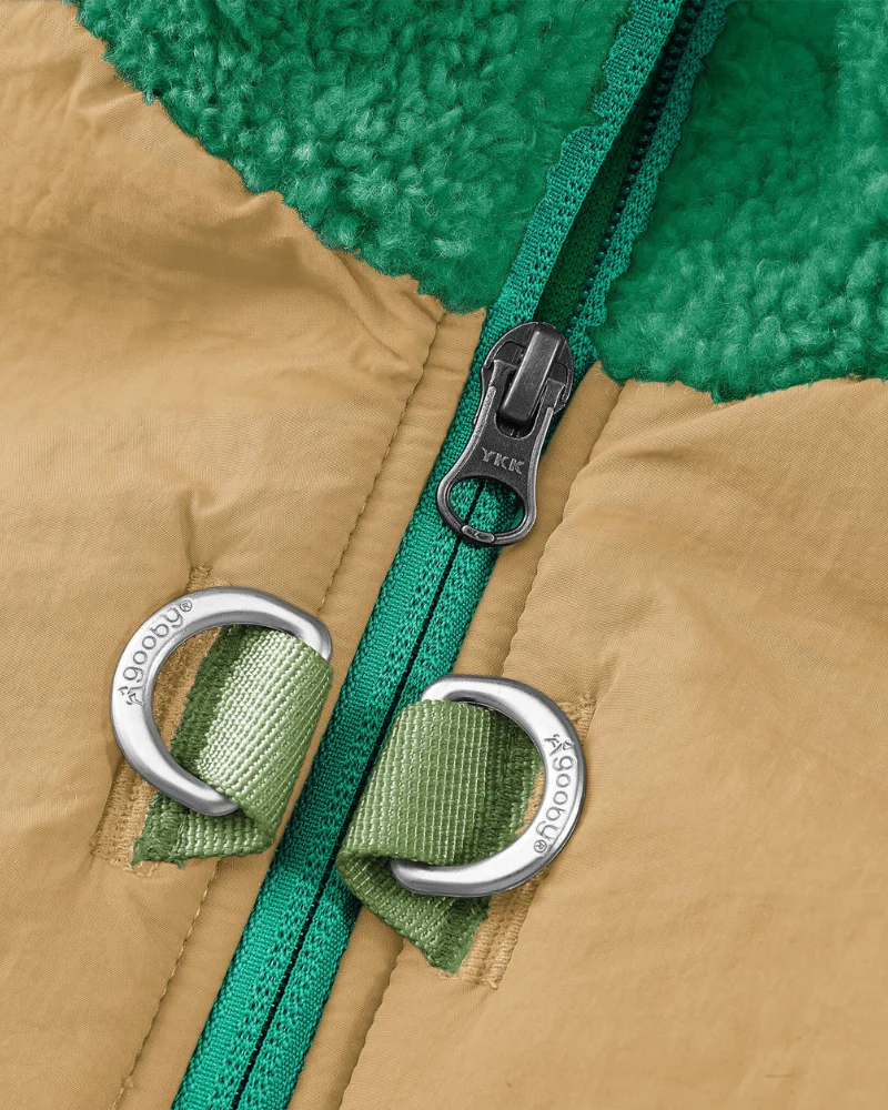 Zip-Up Sherpa Harness Vest in Forest Green - Image 6