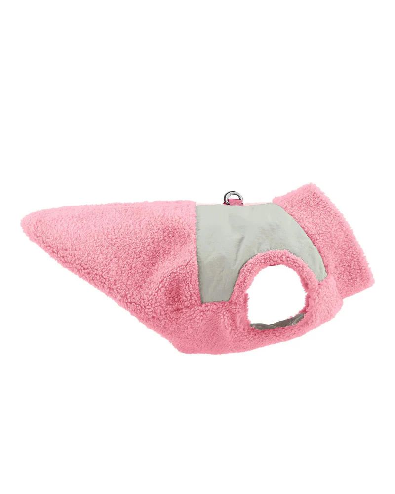 Zip-Up Sherpa Harness Vest in Petal Pink - Image 6