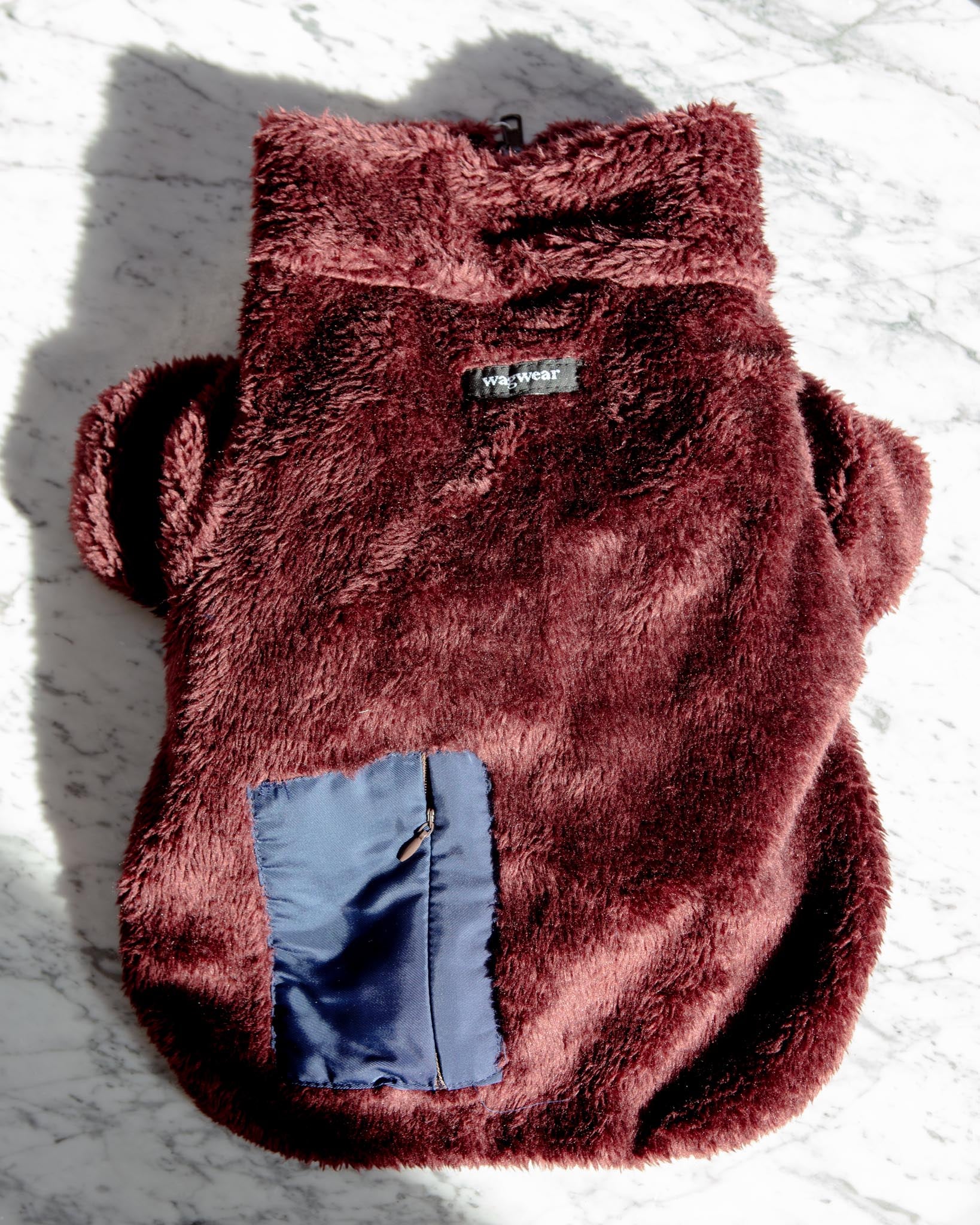 Zippy Dog Fleece in Burgundy (FINAL SALE) - Image 2