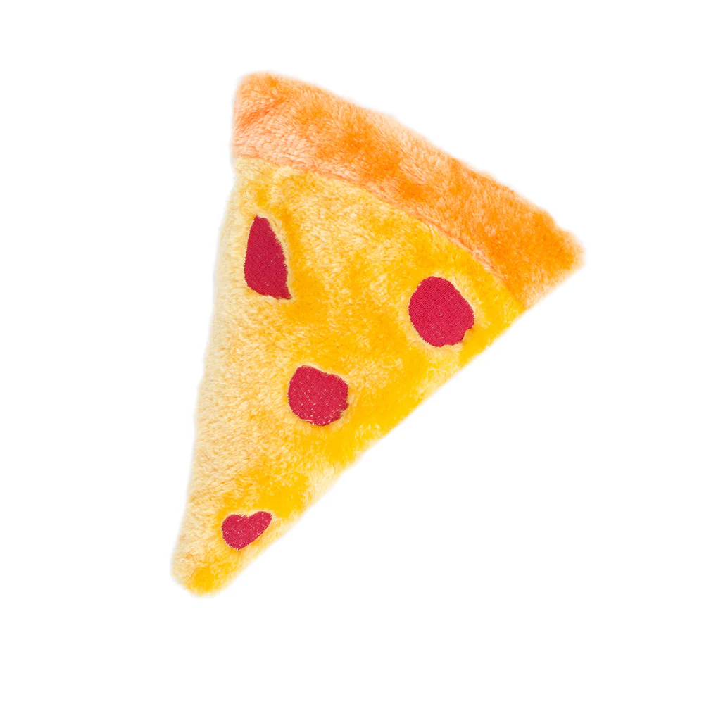 Pizza Slice Squeaky Plush Dog Toy - Image 2